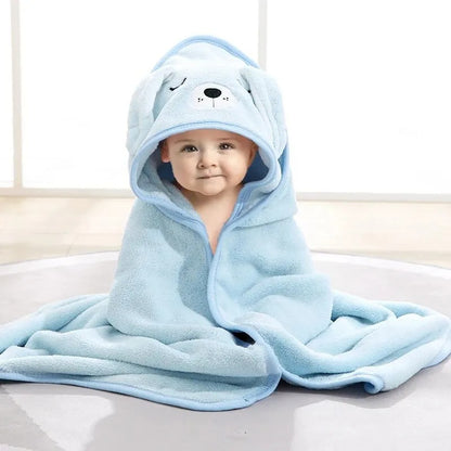 cape-de-bain-bébé-bleu