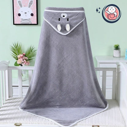 Cape-de-bain-bébé-gris